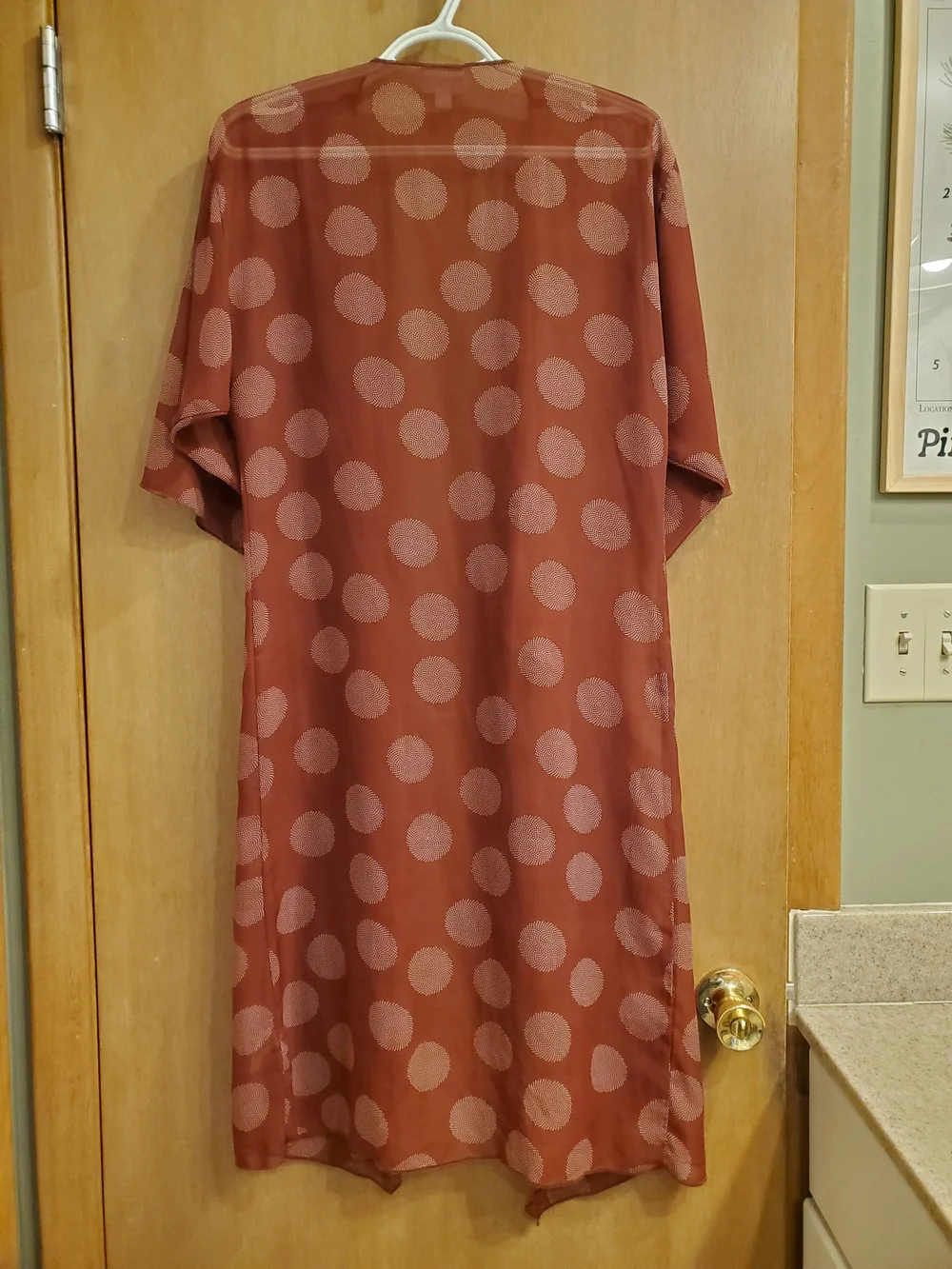 LuLaRoe Rust Polka Dot Lightweight Kimono
